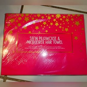 Satin Pillowcase & Hair Towel Gift Set